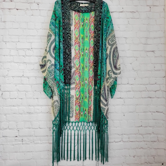 "Entro" women's boho kimono - Picture 8 of 10